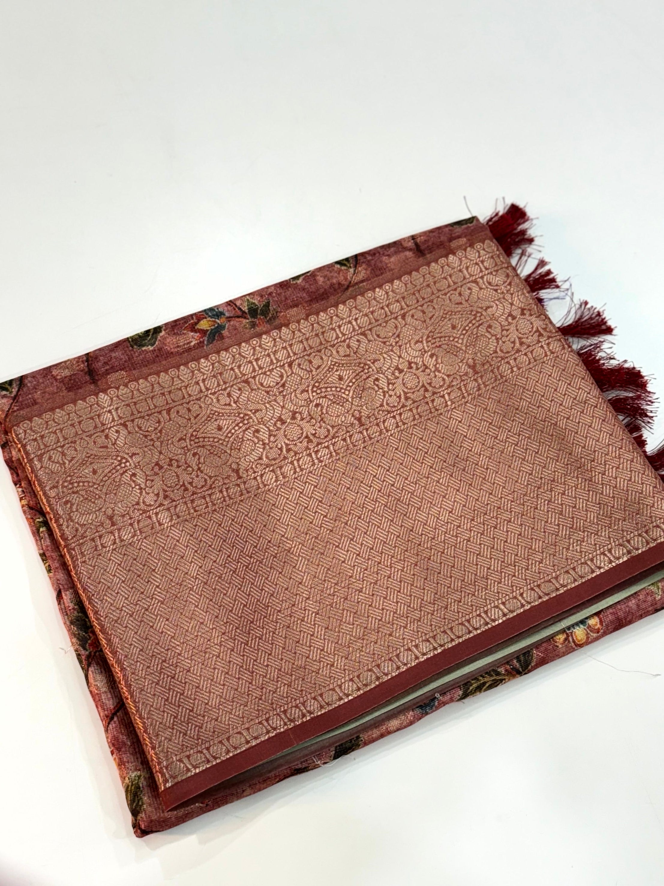 Opulent Kalamkari Kota Doriya Saree