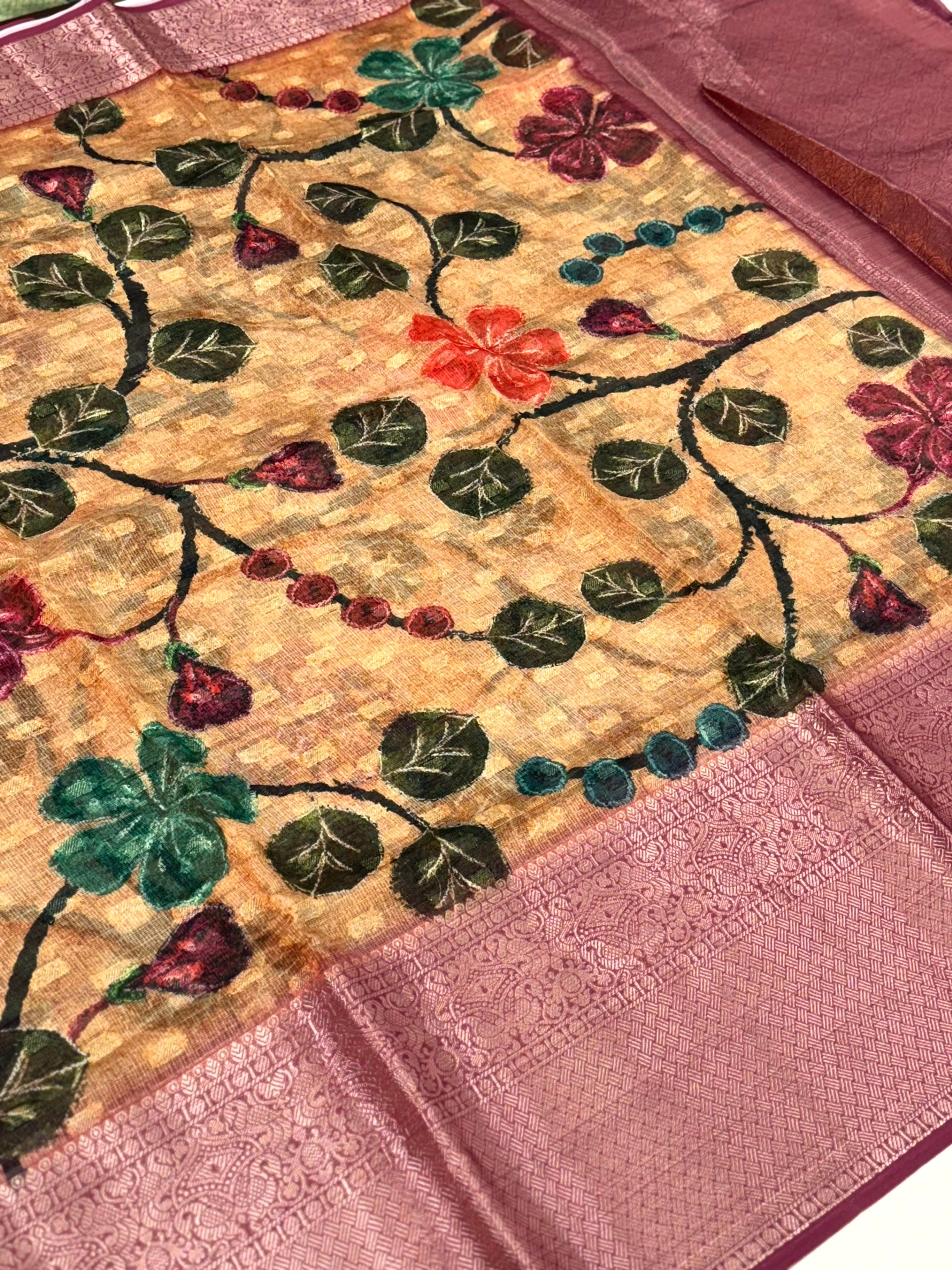 Radiance Kalamkari Kota Doriya Saree