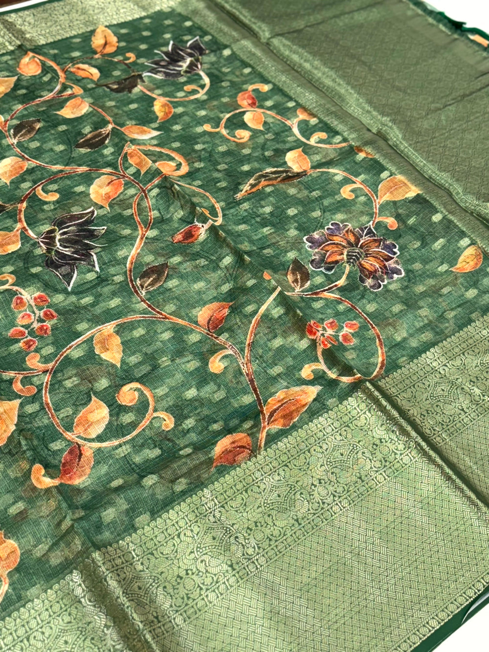 Artistic Kalamkari Kota Doriya Saree