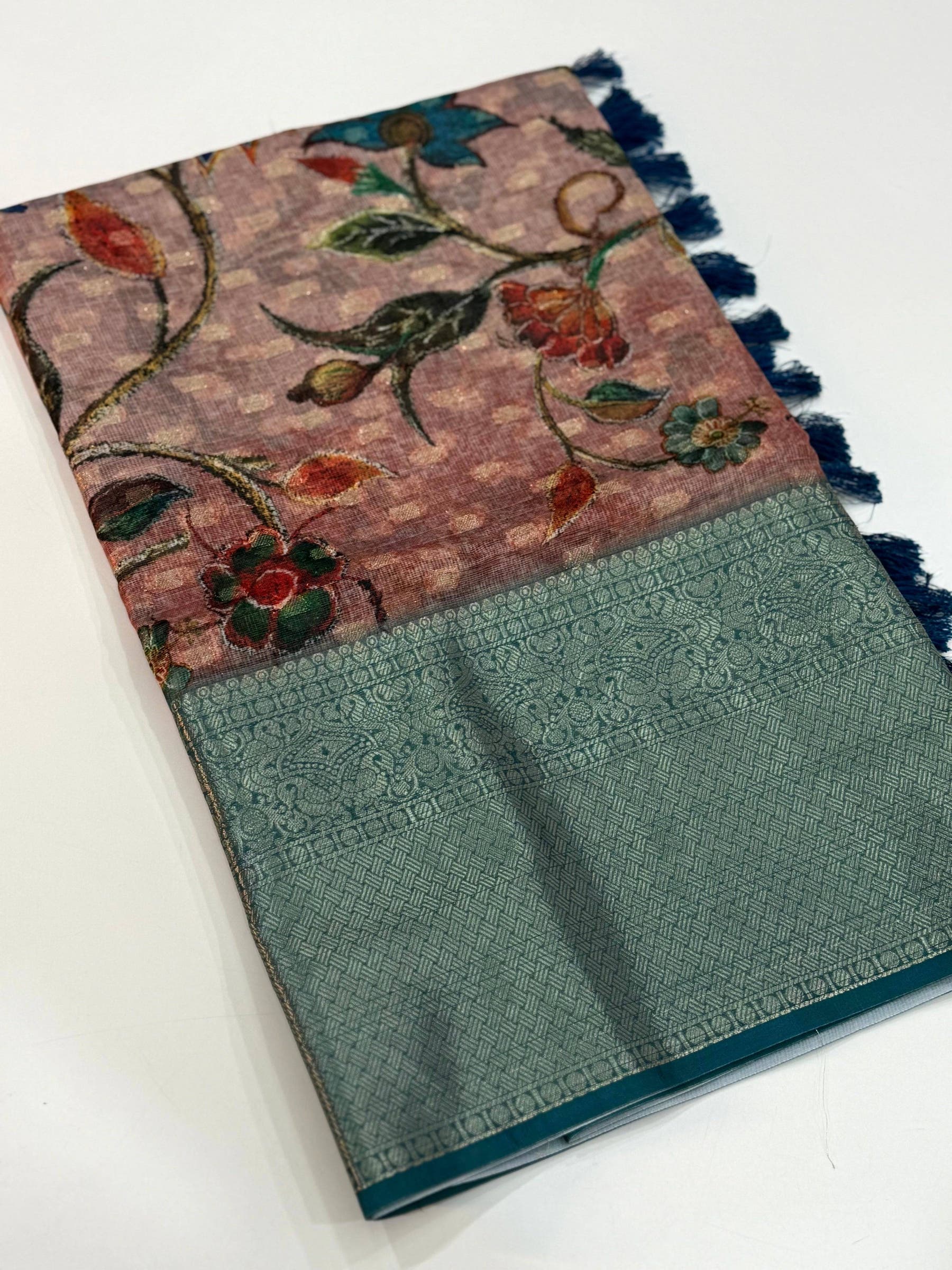 Classic Kalamkari Kota Doriya Saree