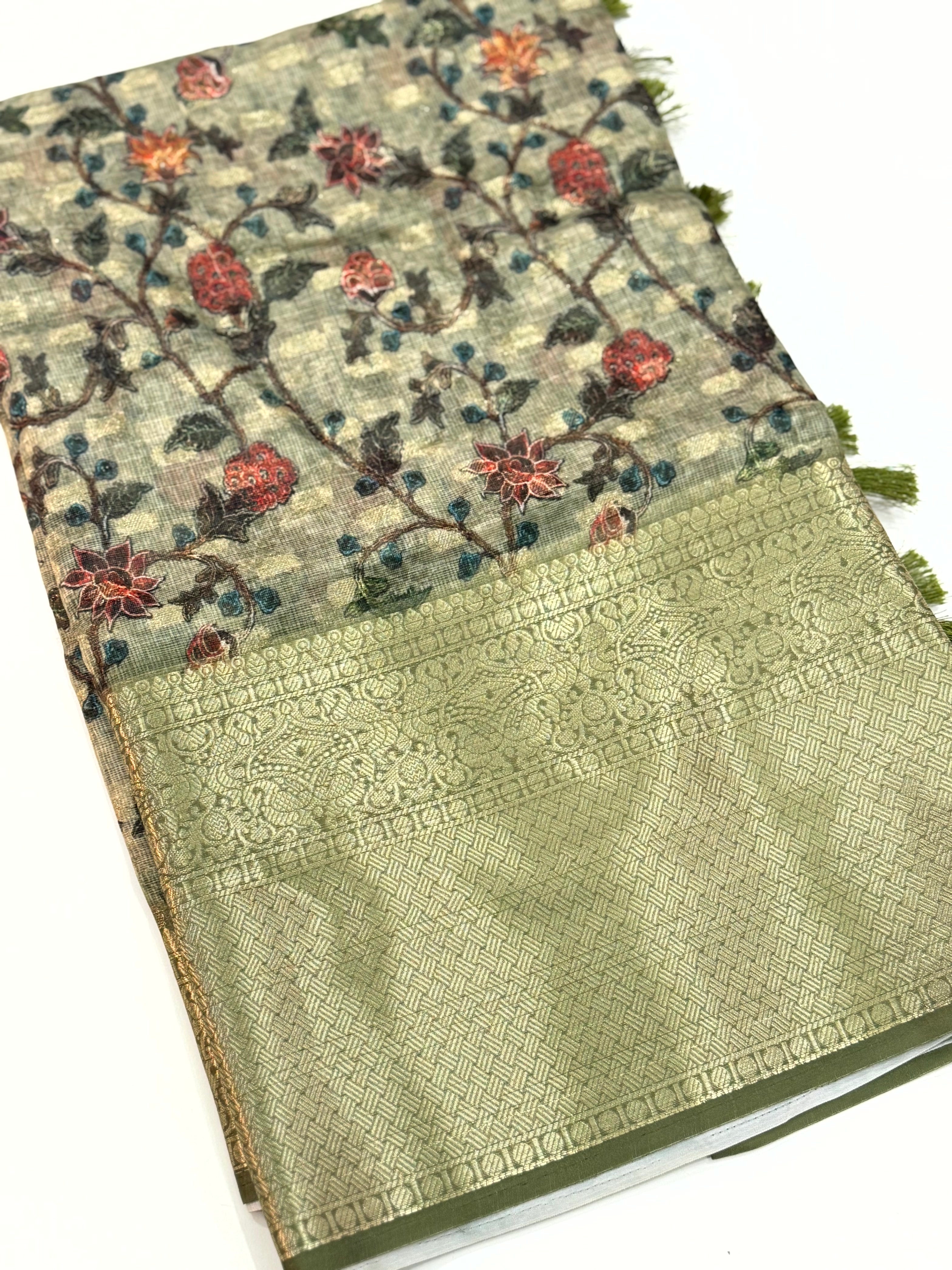 Stylish Kalamkari Kota Doriya Saree