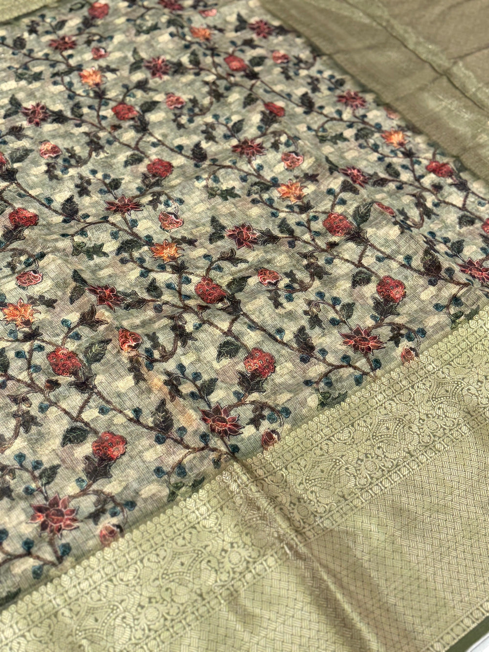 Stylish Kalamkari Kota Doriya Saree