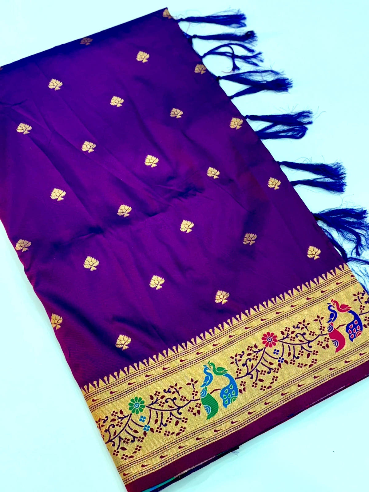 Royal Purple Soft Silk Paithani Saree