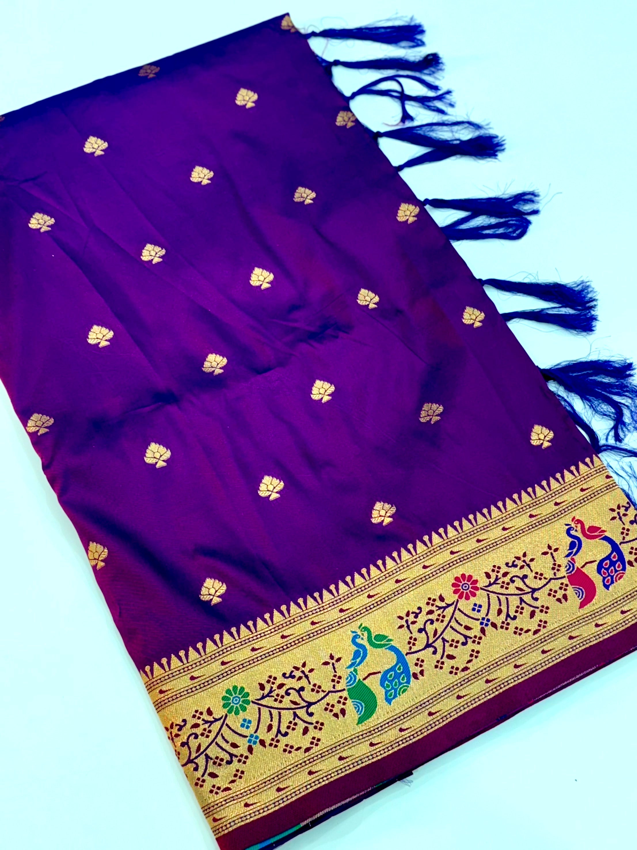 Royal Purple Soft Silk Paithani Saree