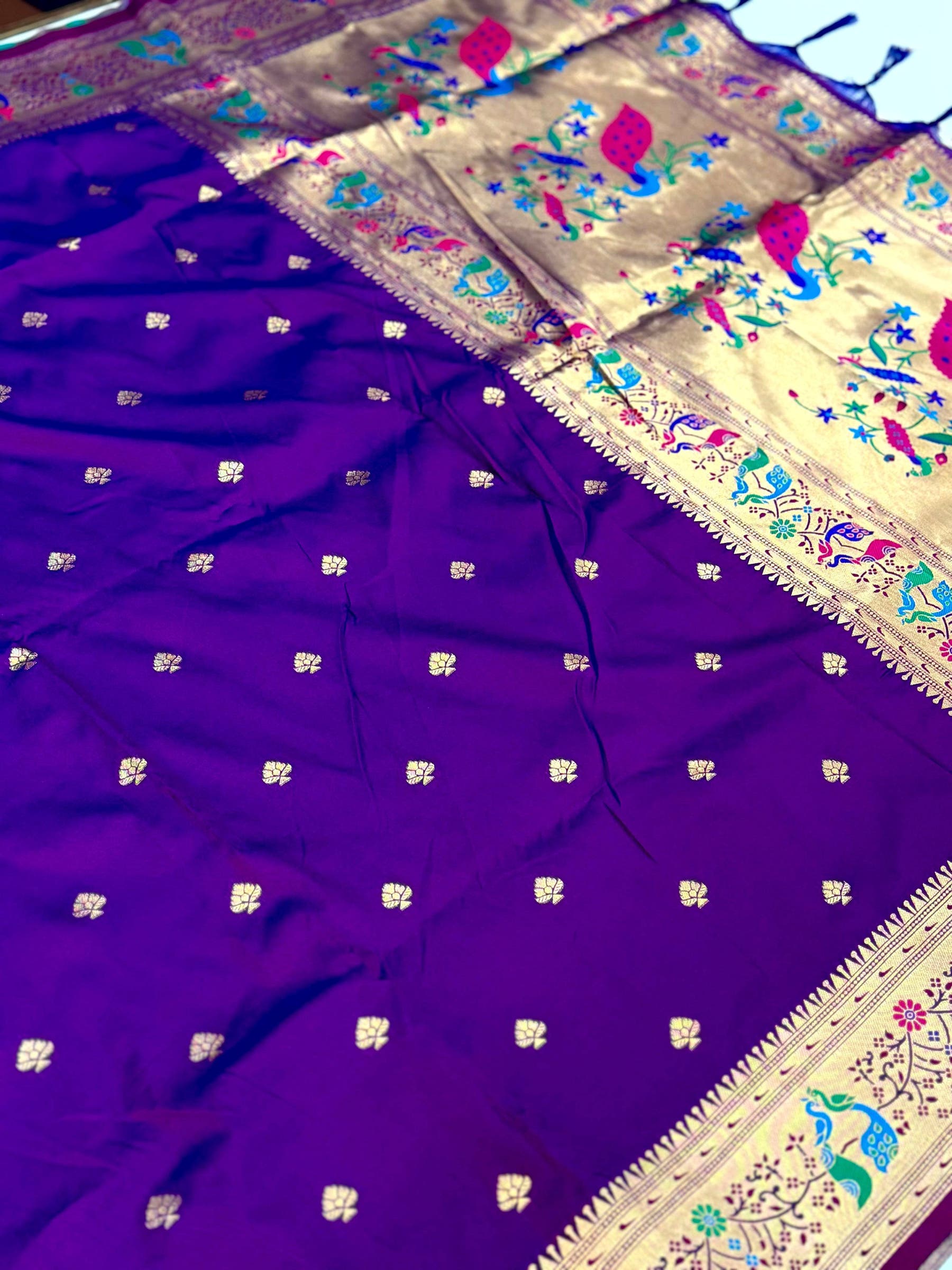 Royal Purple Soft Silk Paithani Saree