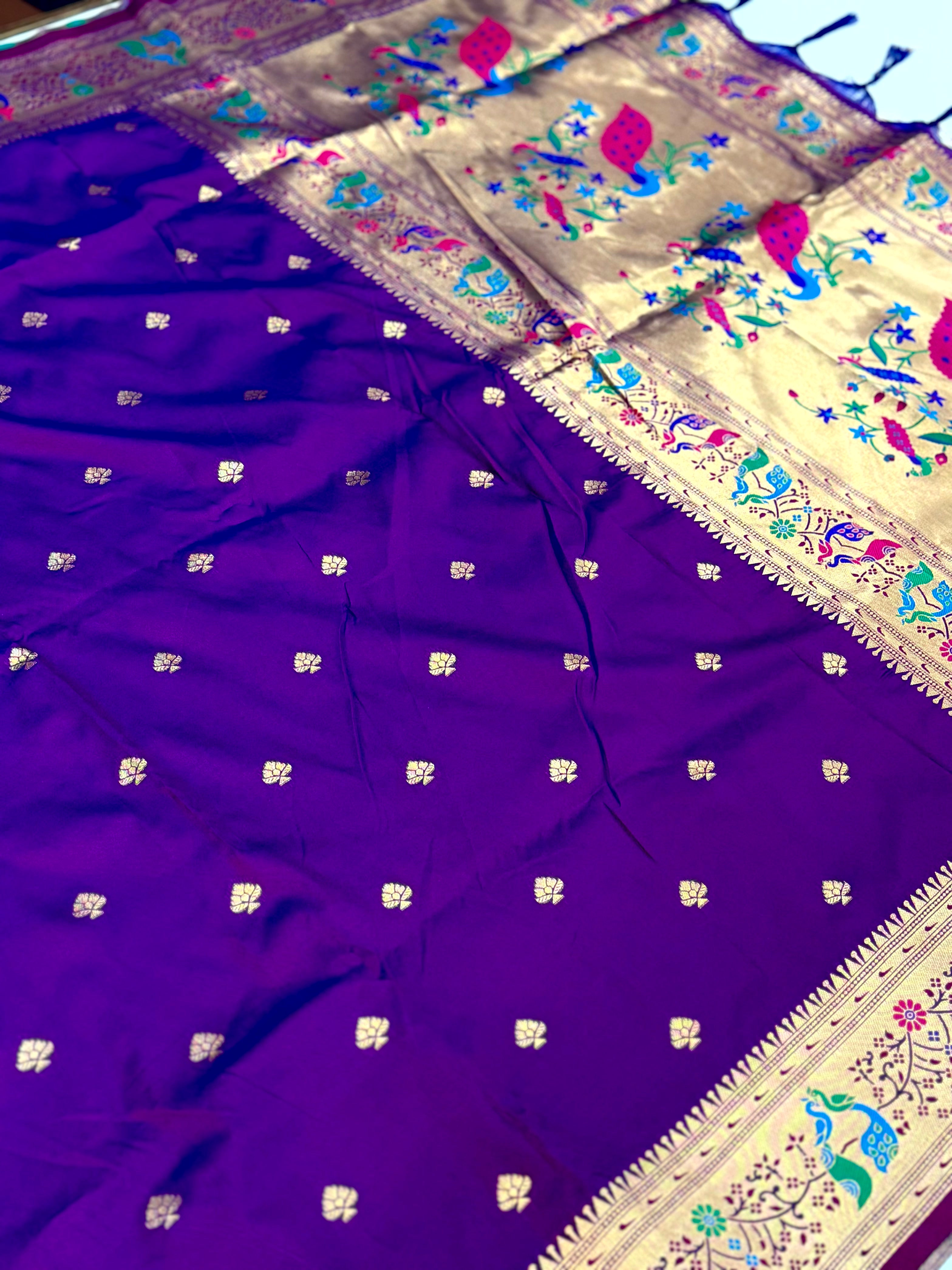 Royal Purple Soft Silk Paithani Saree