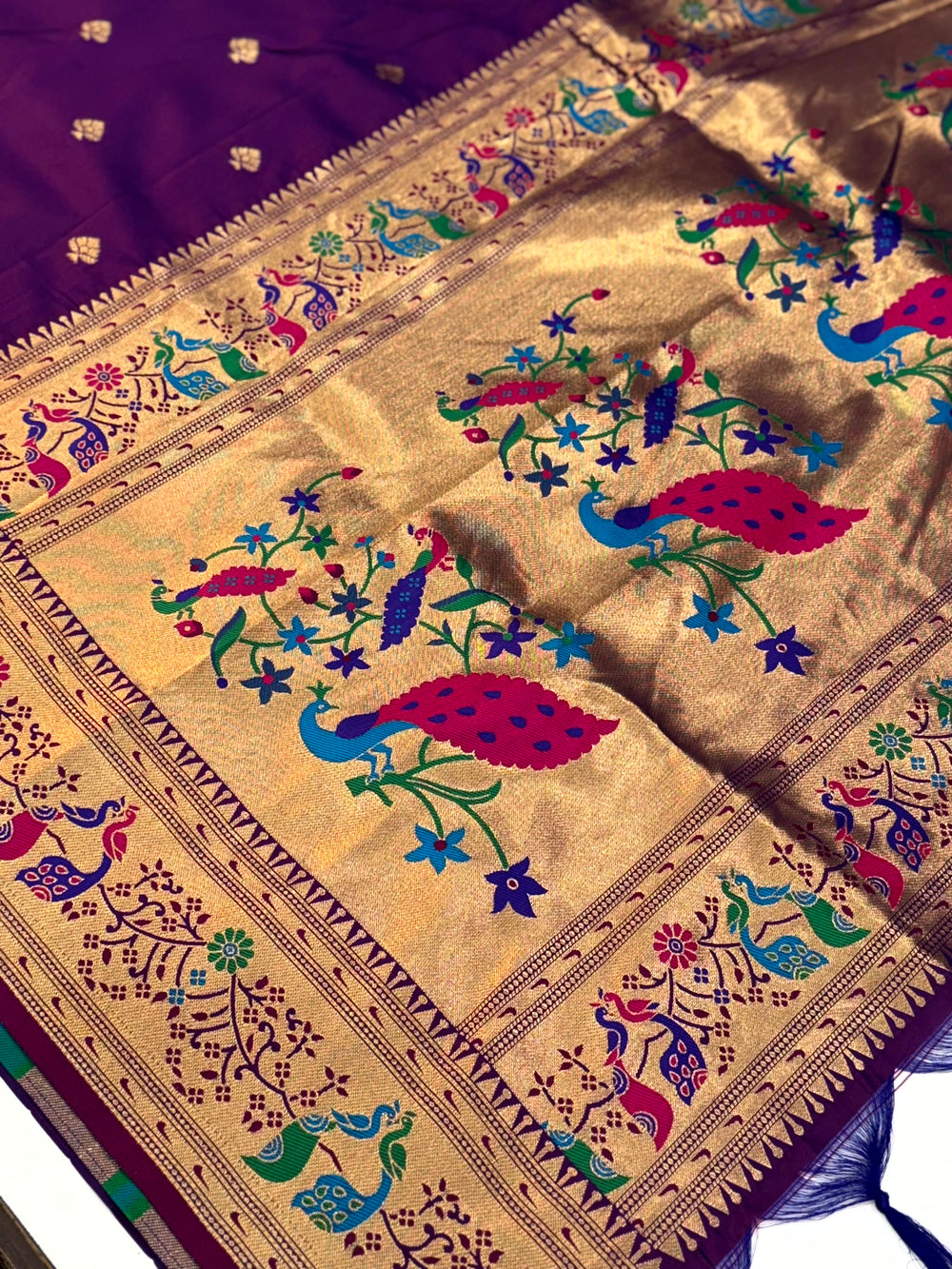 Royal Purple Soft Silk Paithani Saree