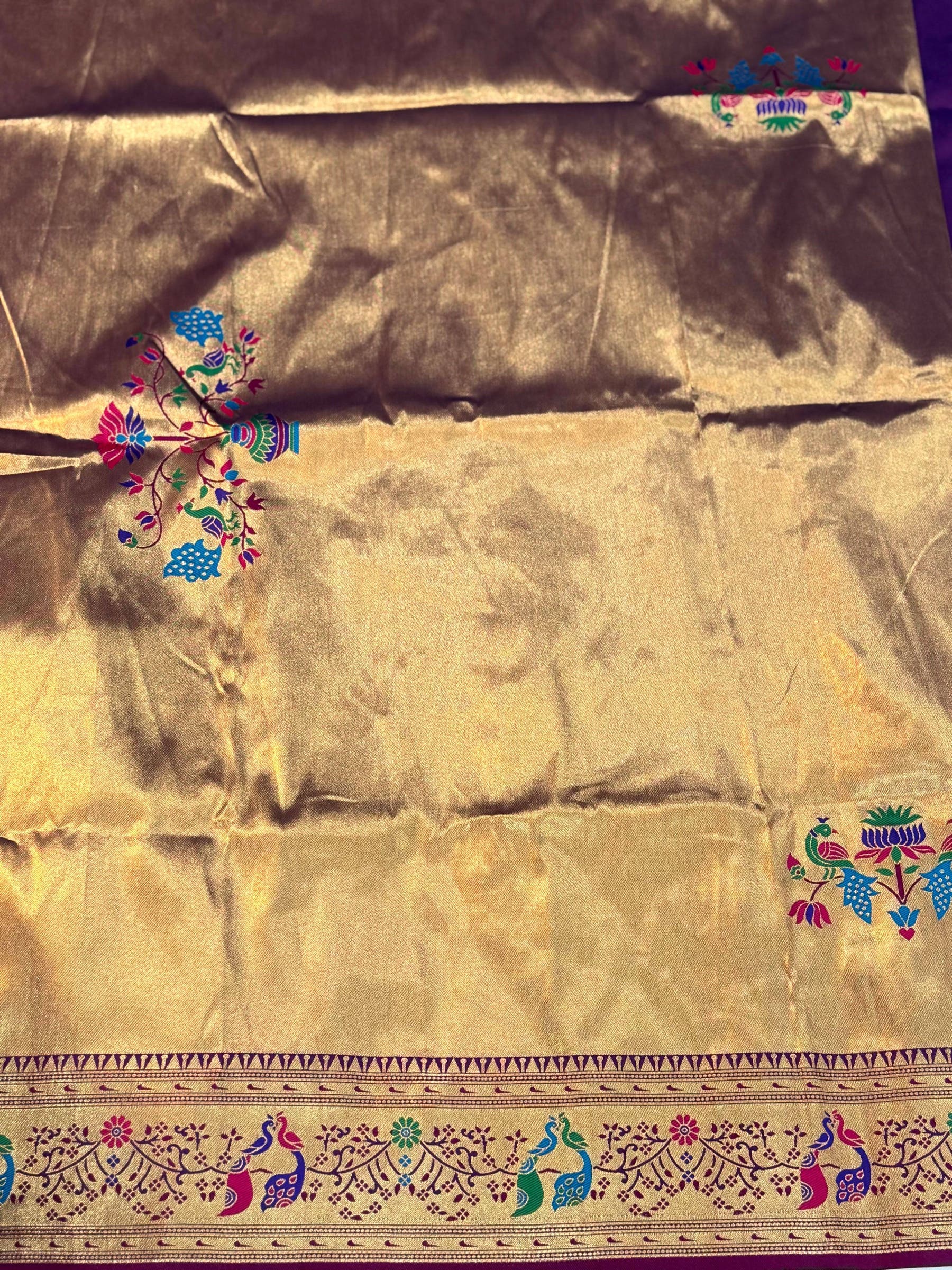 Royal Purple Soft Silk Paithani Saree