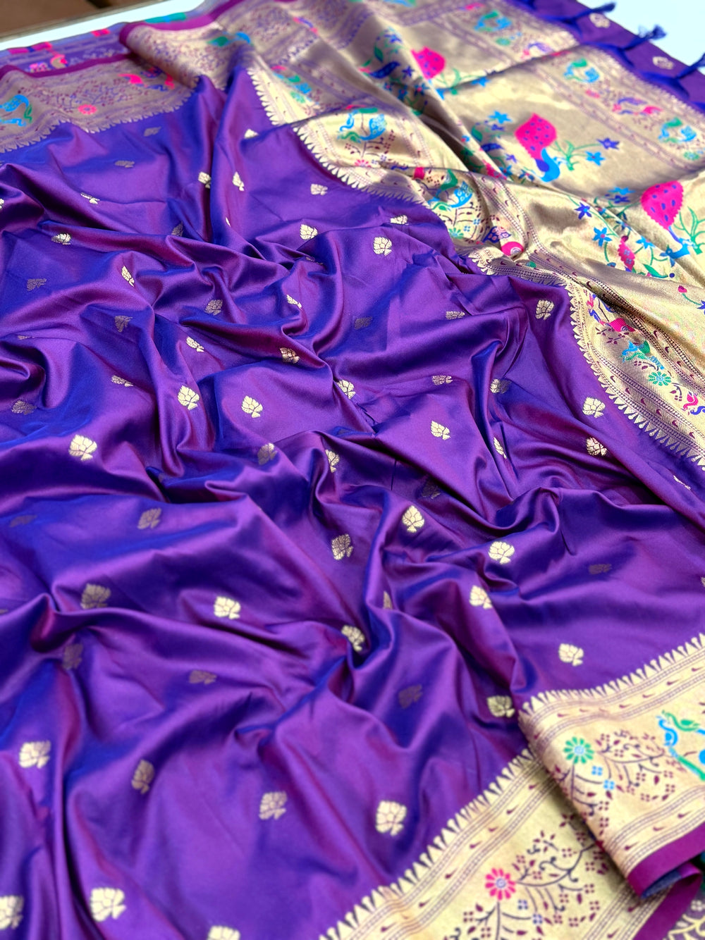 Royal Purple Soft Silk Paithani Saree
