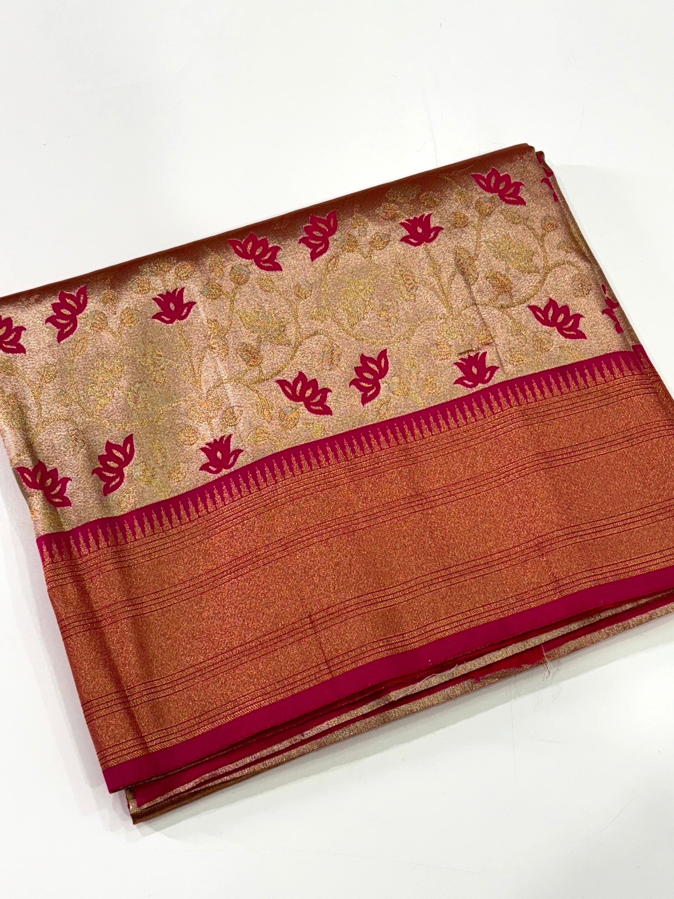 Baby Pink Kanjivaram Pattu Saree