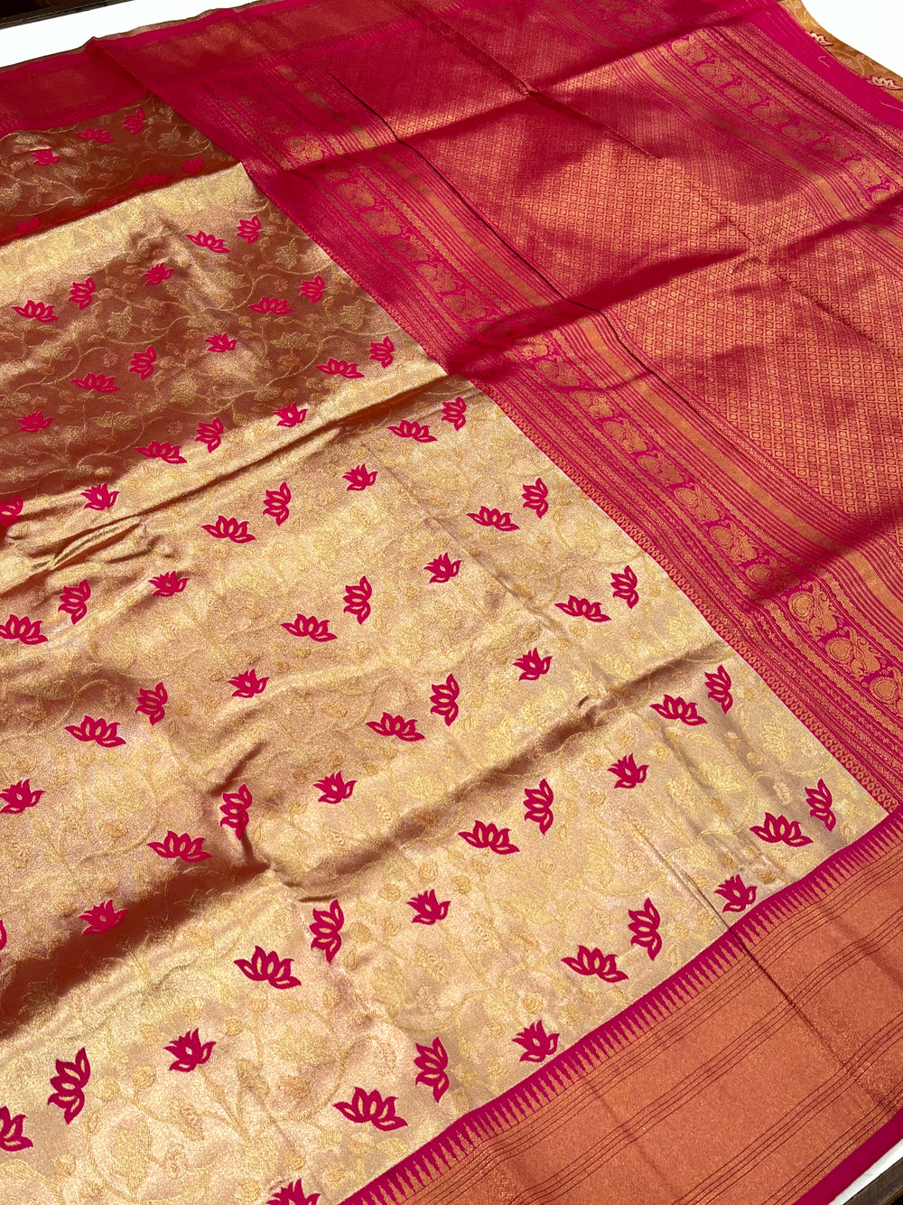 Baby Pink Kanjivaram Pattu Saree