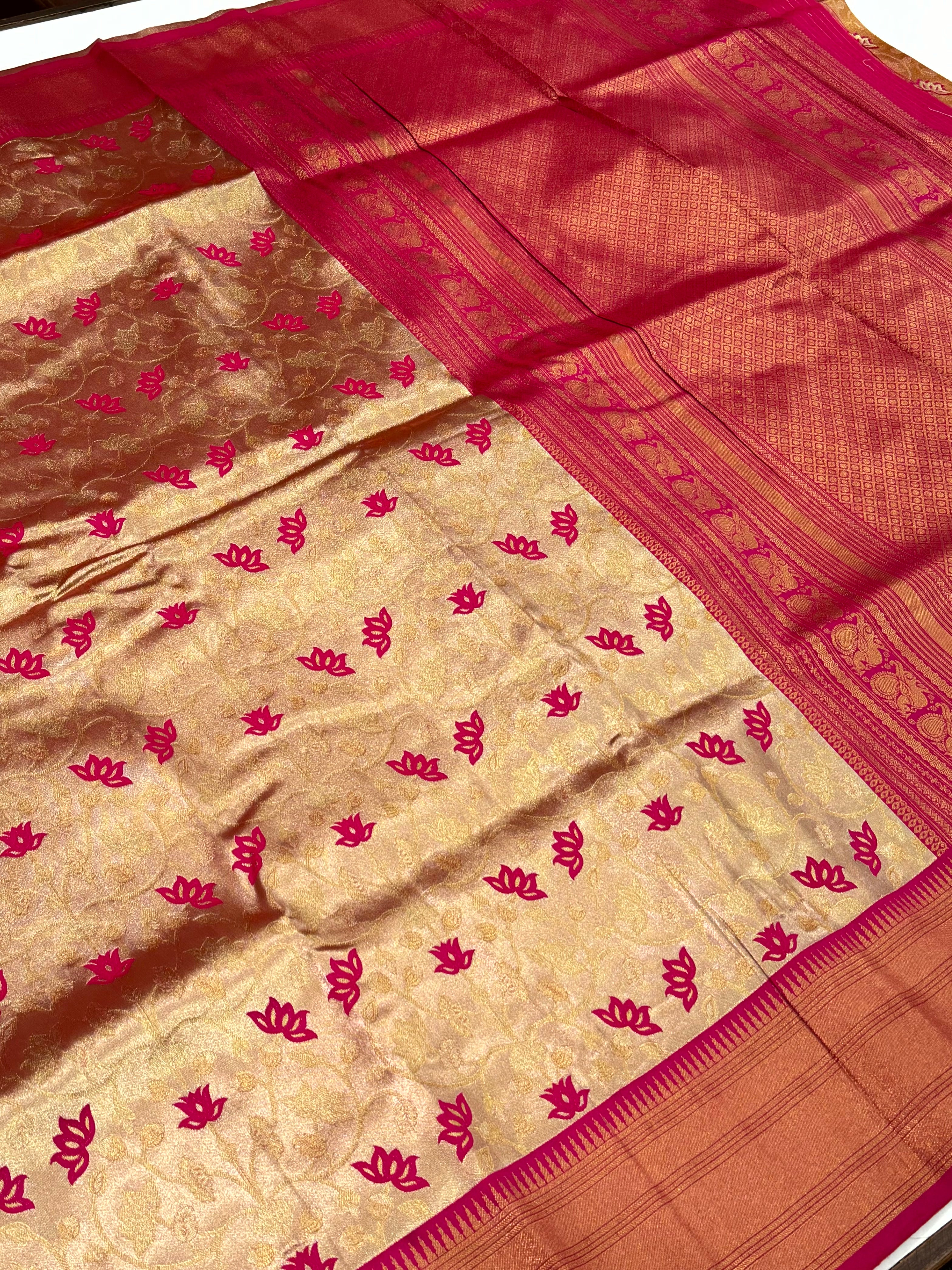 Baby Pink Kanjivaram Pattu Saree