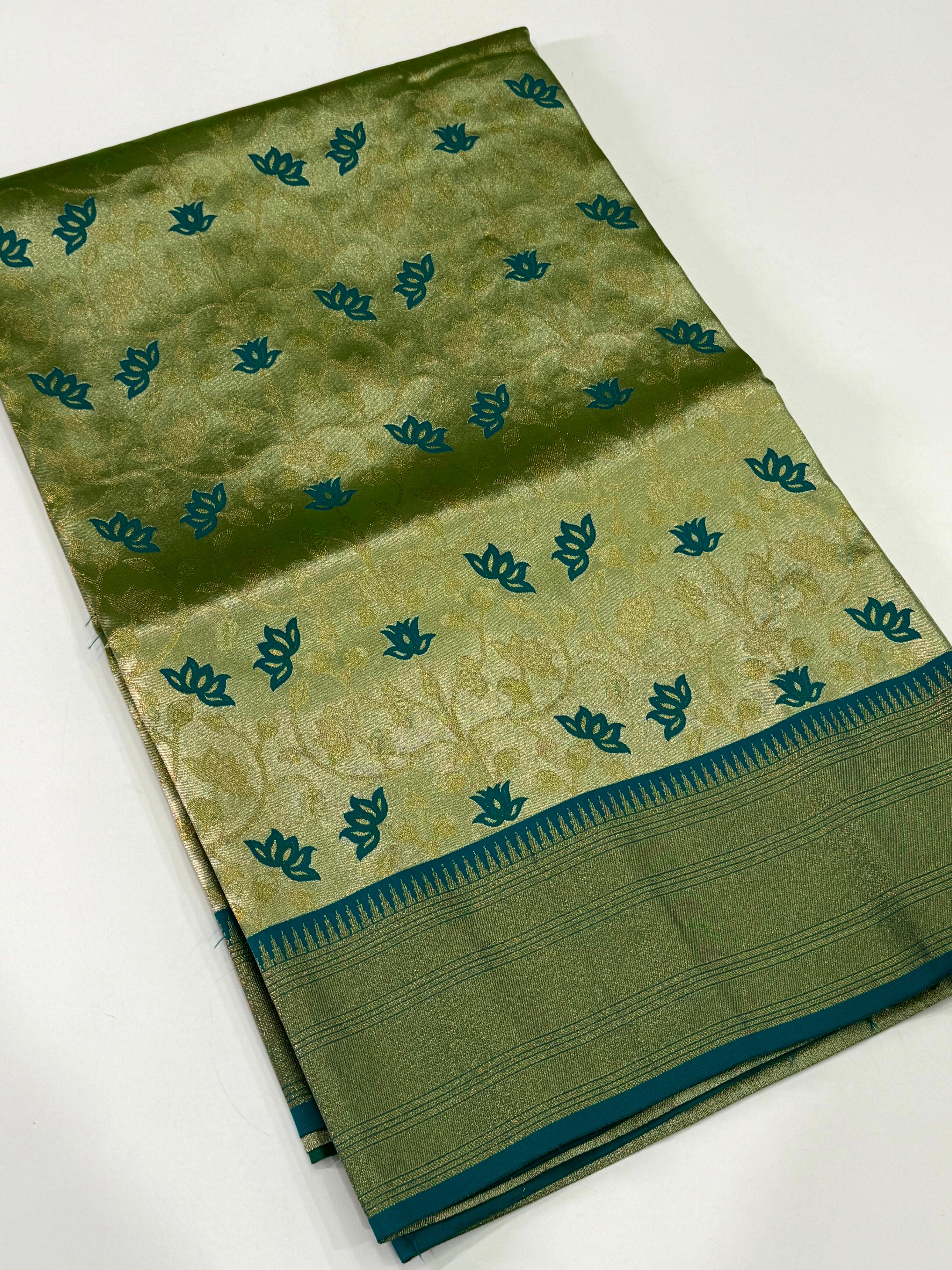 Exclusive Pista Kanjivaram Pattu Saree