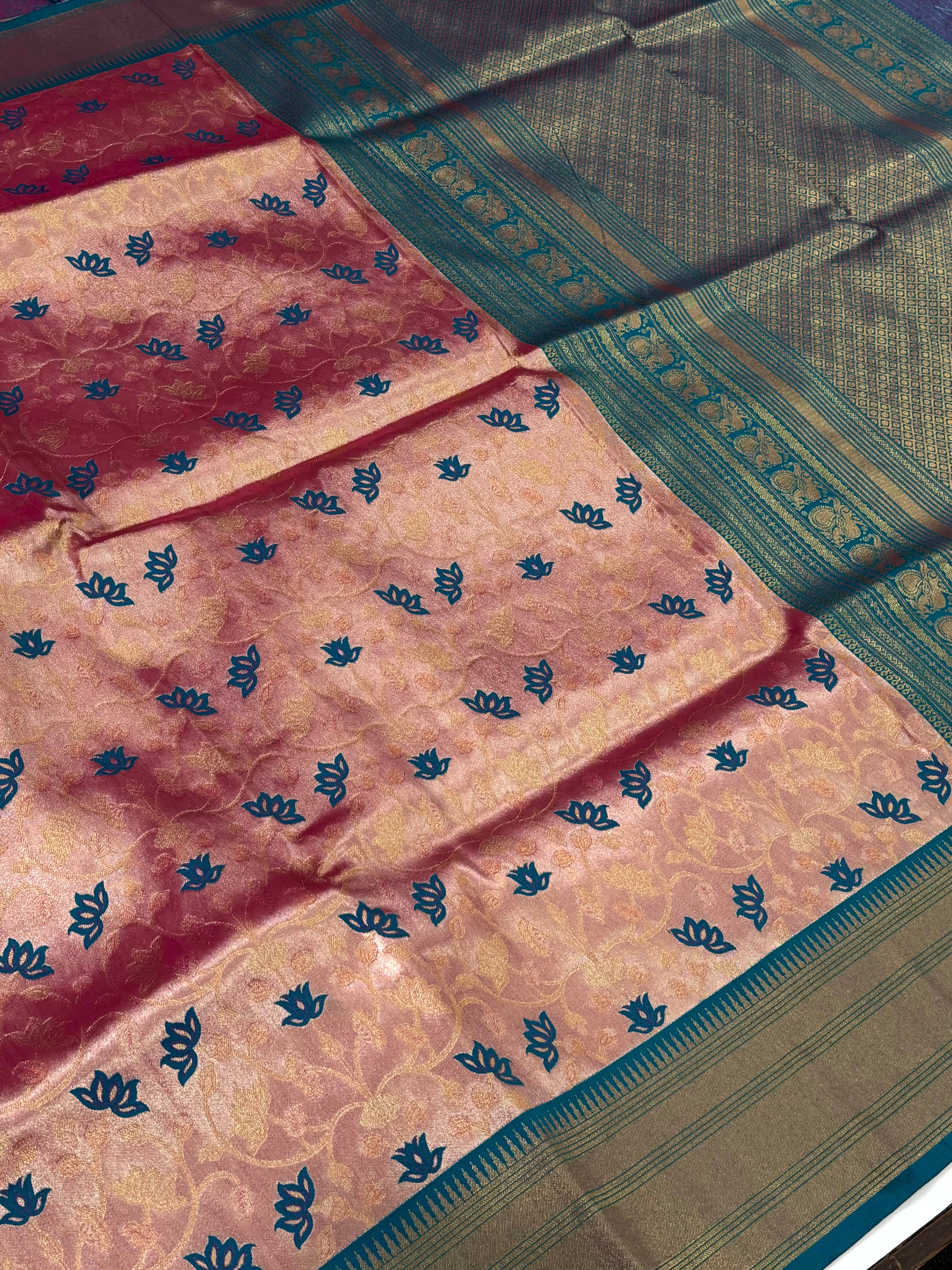 Rose Pink Kanjivaram Pattu Saree
