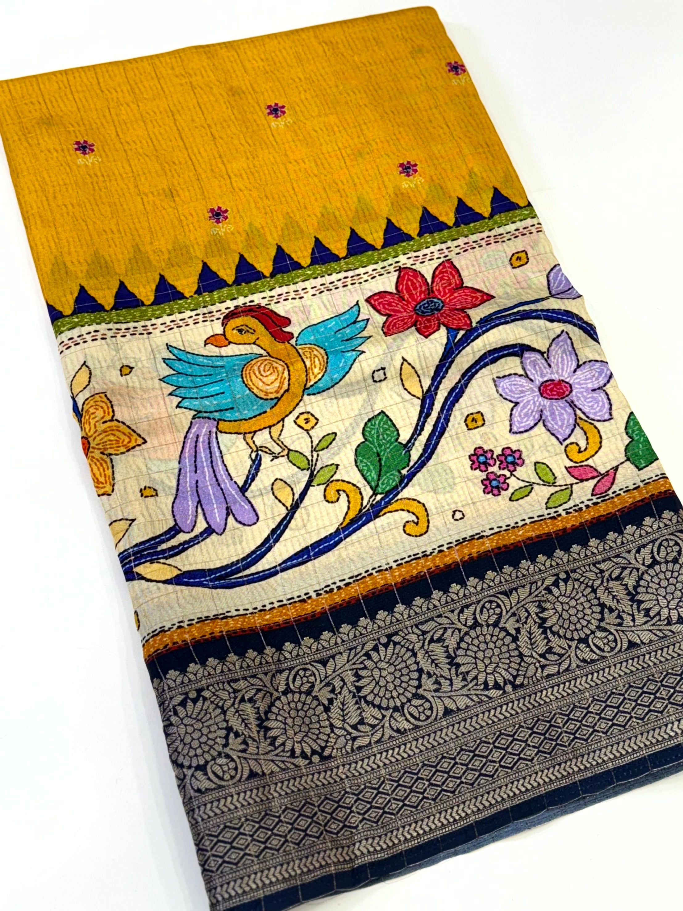 Graceful Pure Viscose Dola Check Saree