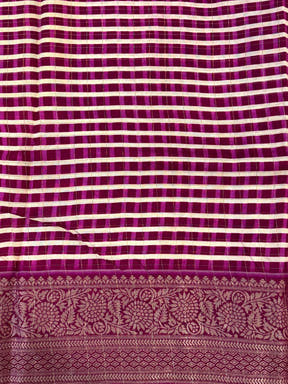 Vibrant Pure Viscose Dola Check Saree


