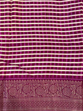 Vibrant Pure Viscose Dola Check Saree


