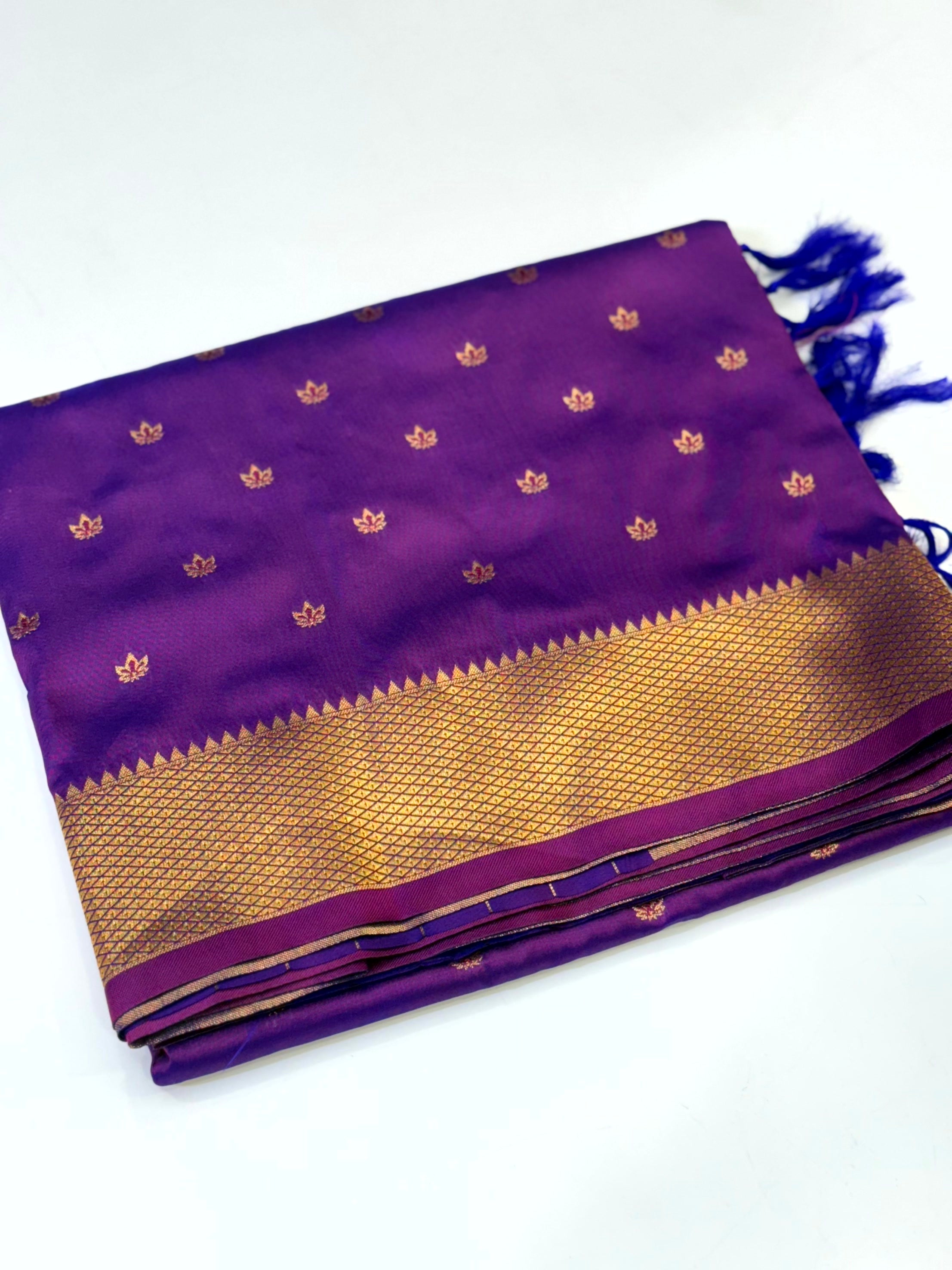 Royal Swan Meenakari Yevla Soft Silk Saree


