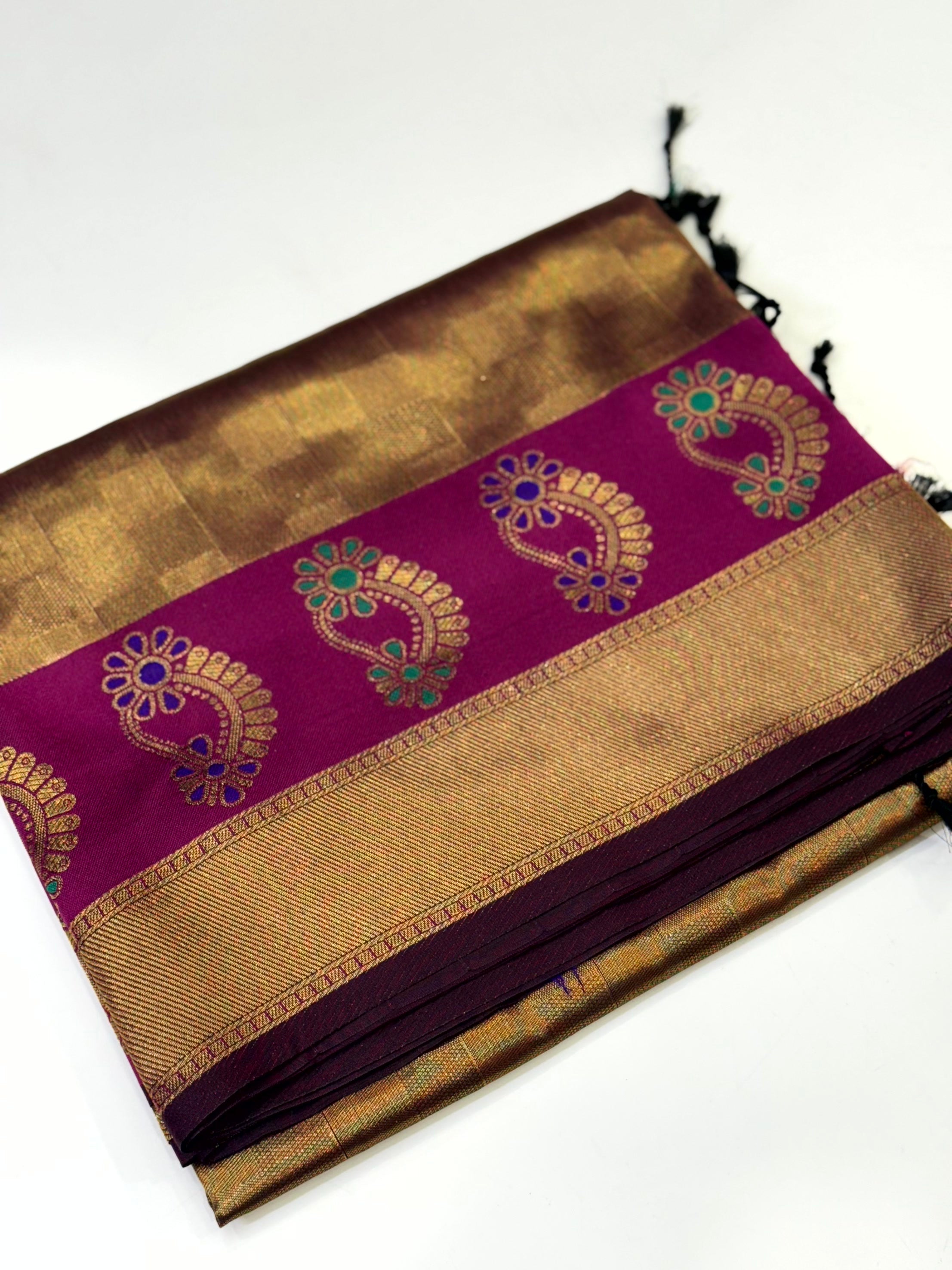 Golden Grace Tissue Kanjivaram Saree