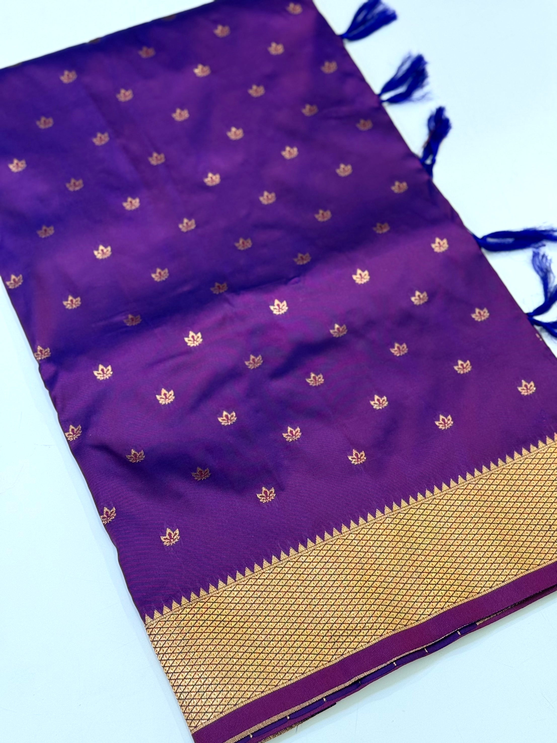 Royal Swan Meenakari Yevla Soft Silk Saree


