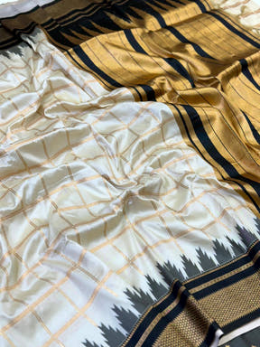 Royal Dual Tone Gold Zari Saree