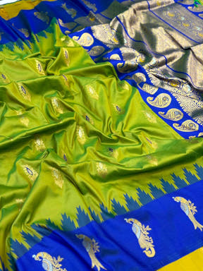 Peacock Charm Soft Silk Pattu Saree