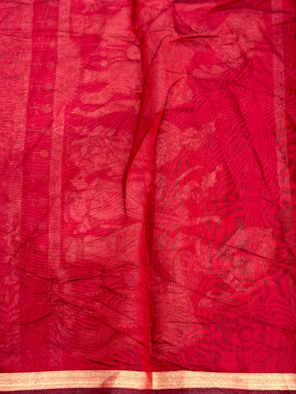 Black Mal Cotton Pen Kalamkari Saree