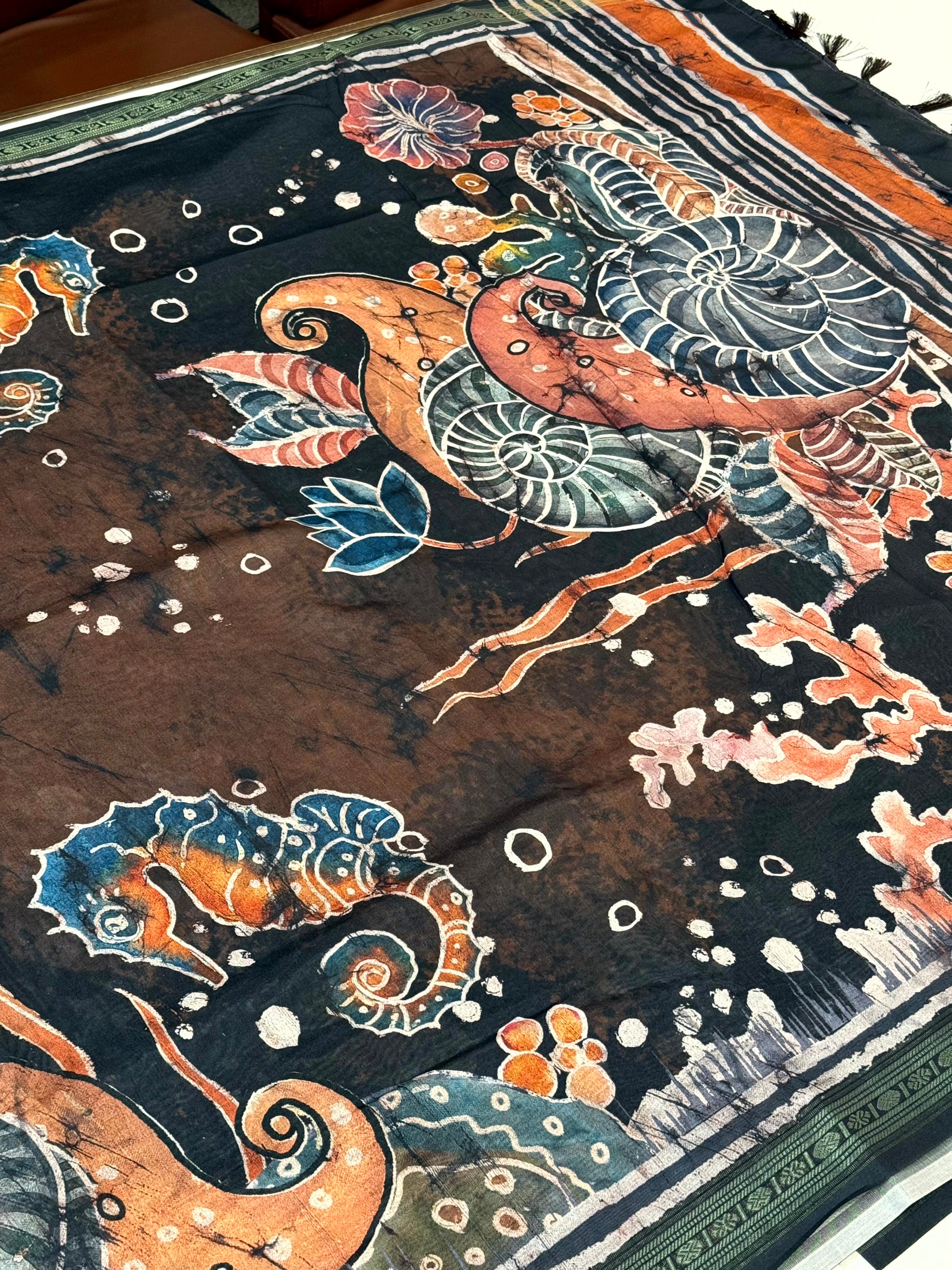 Regal Gold Zari Digital Silk Saree