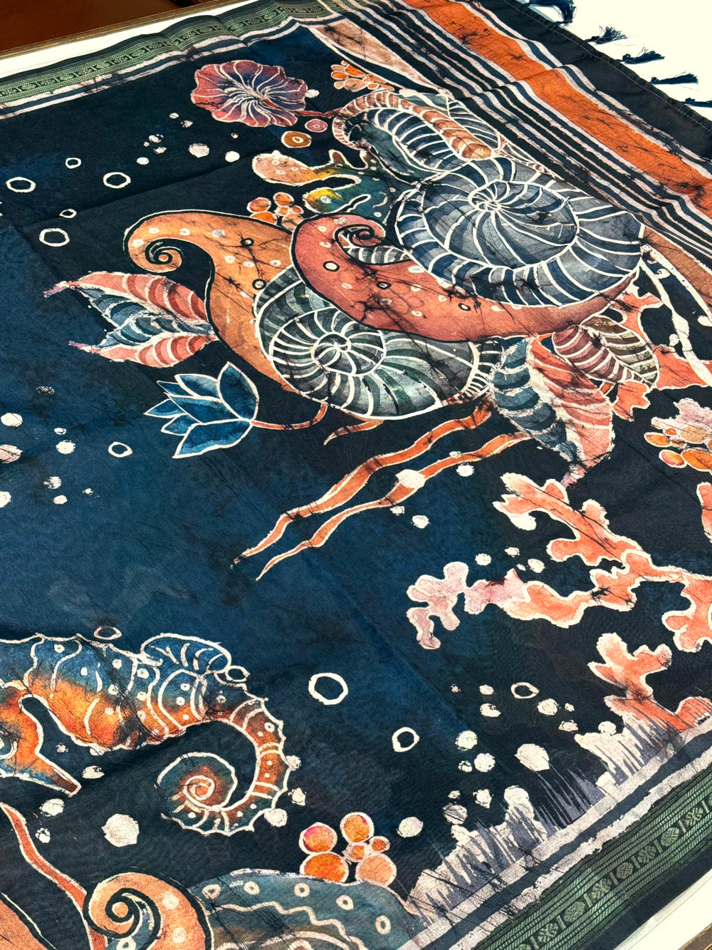 Majestic Gold Zari Digital Silk Saree


