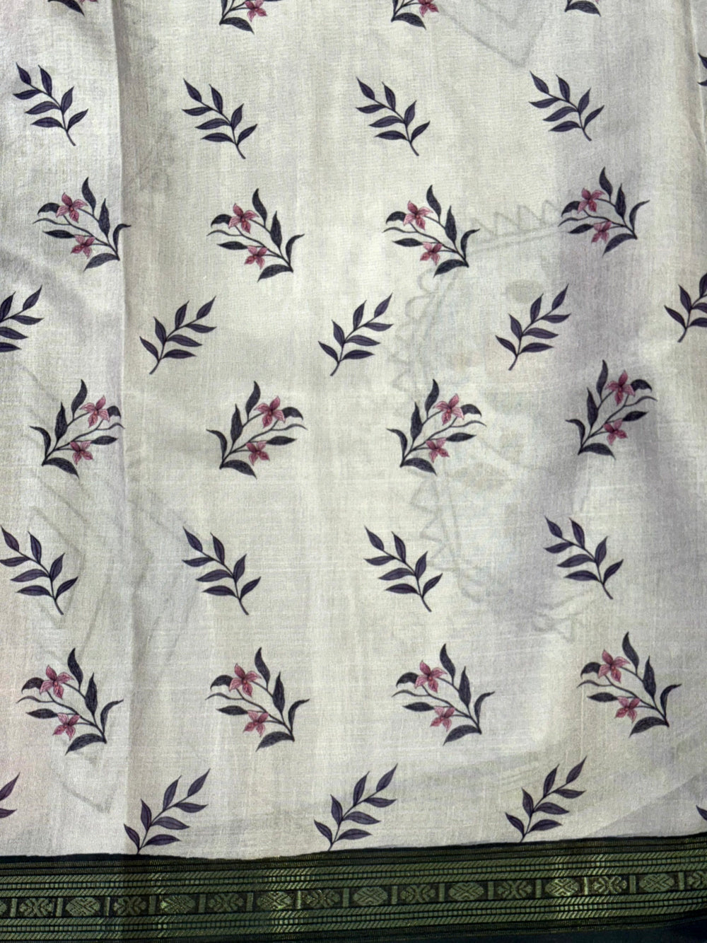 Heritage Rudraksh Border Floral Saree


