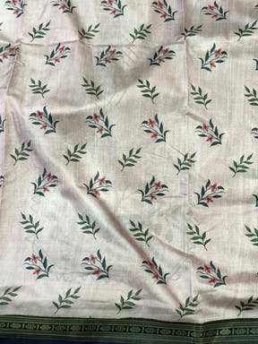Radiant Rudraksh Border Floral Saree


