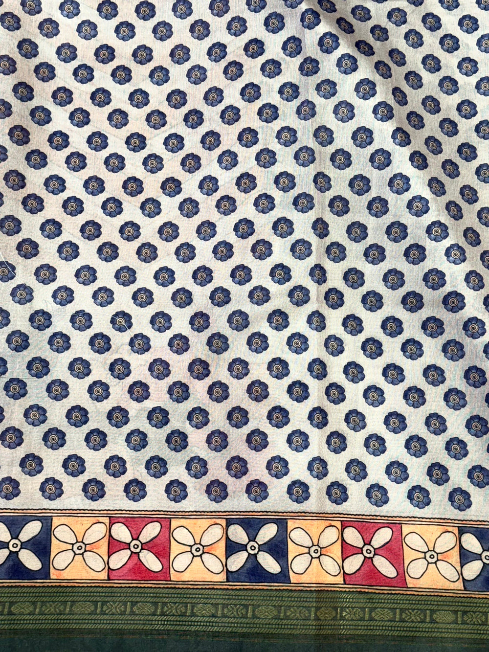 Royal Soft Silk Ikkat Kalamkari Saree