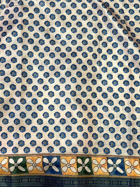 Artistic Soft Silk Ikkat Kalamkari Saree