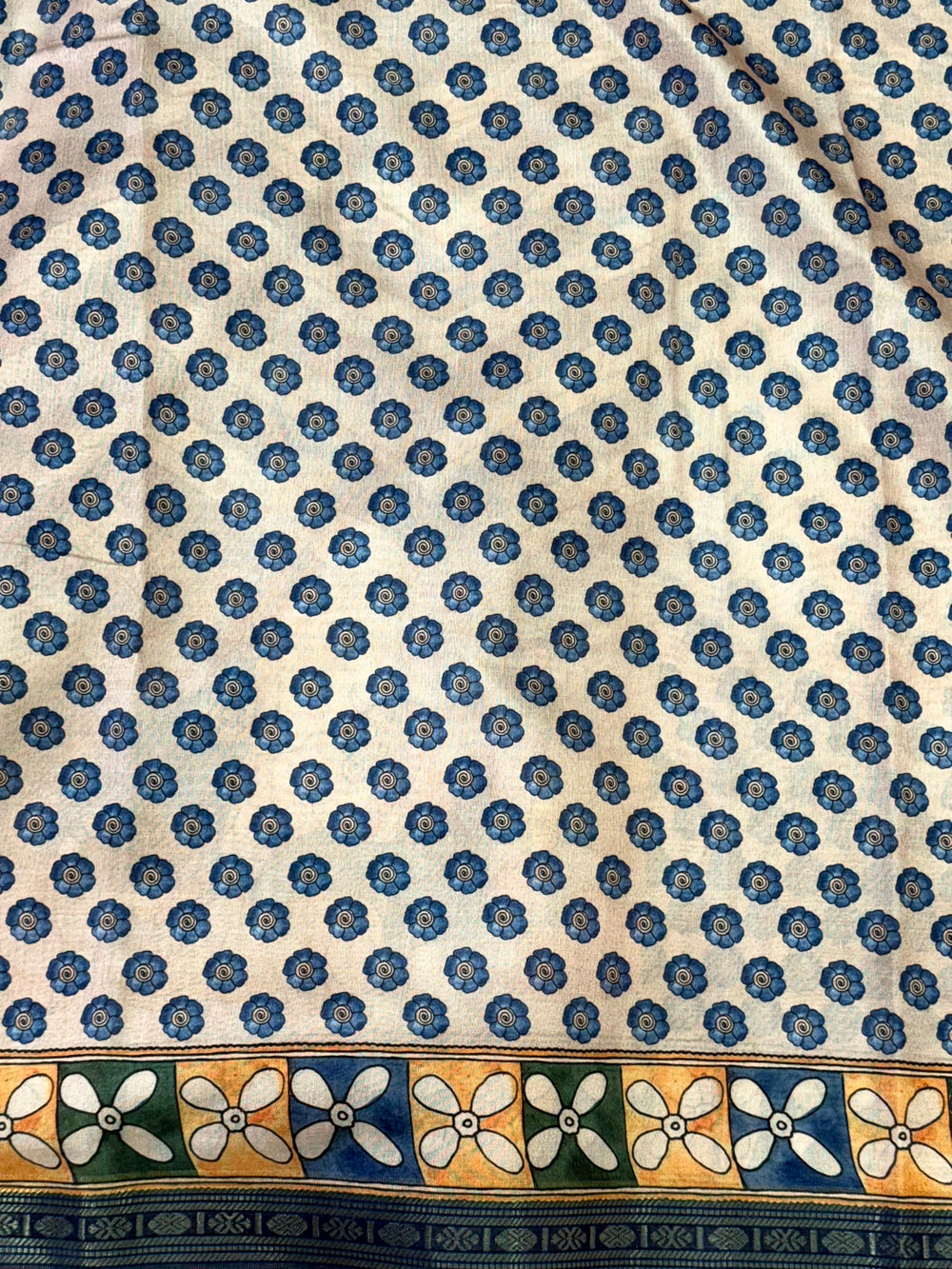 Artistic Soft Silk Ikkat Kalamkari Saree