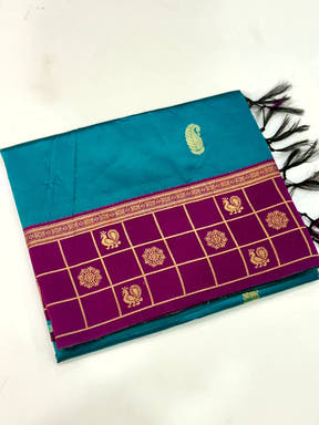 Peacock Aura Banarasi Katan Silk Saree