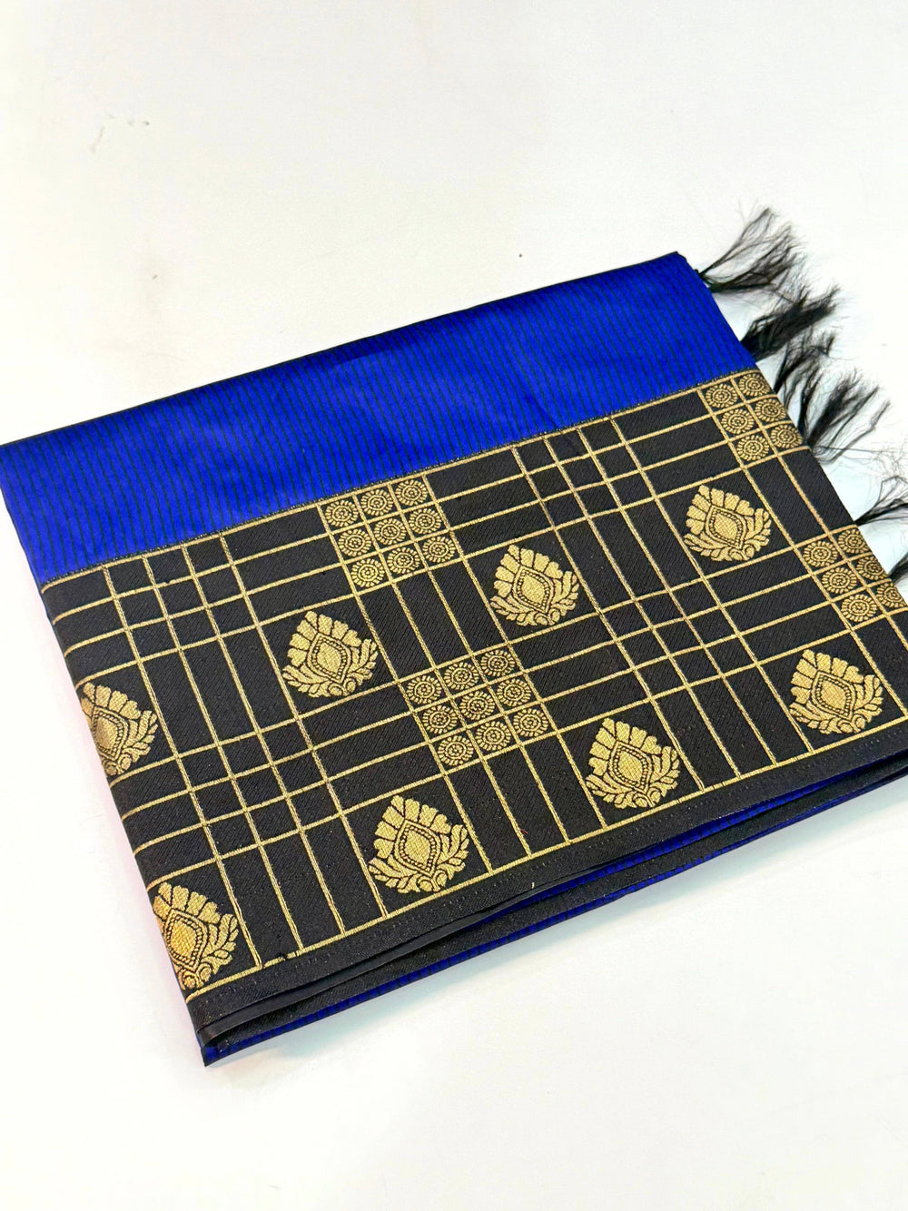 Black Gadwal Border Banarasi Katan Saree