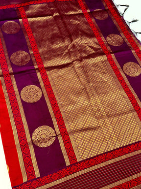 Elephant Zari Banarasi Soft Silk Saree