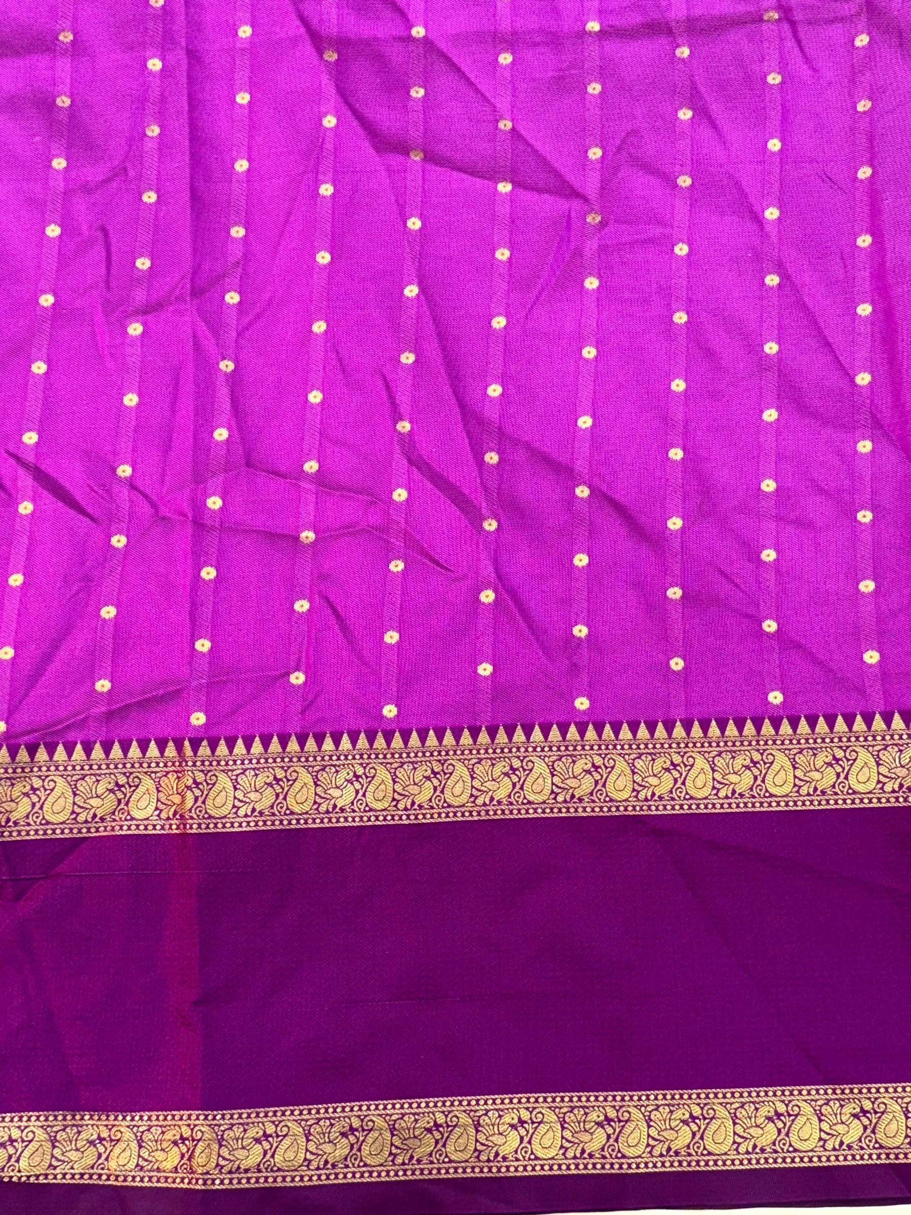 Pink Gadhwal Pure Soft Silk Saree