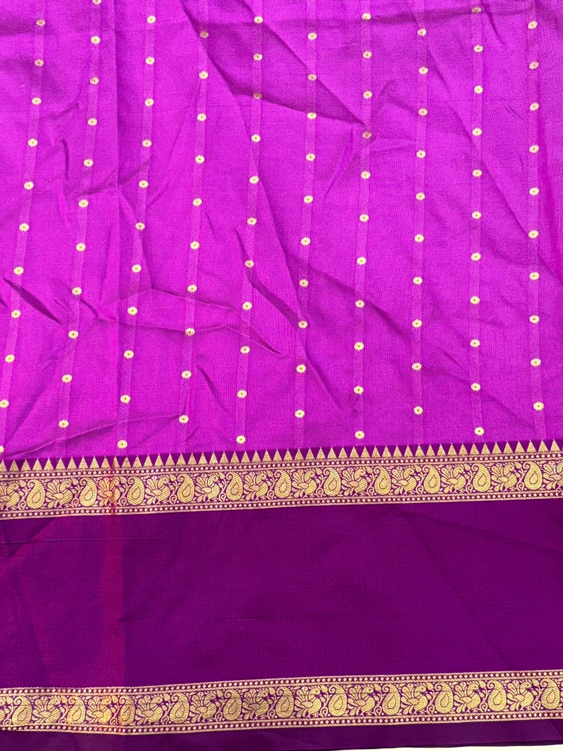 Pink Gadhwal Pure Soft Silk Saree