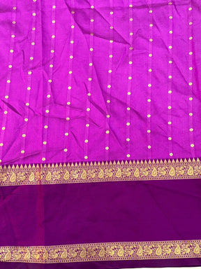 Pink Gadhwal Pure Soft Silk Saree