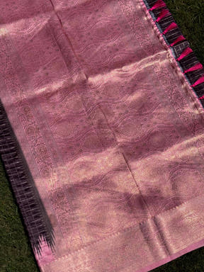 Brown Banarasi Silk Gadwal Pattu Saree