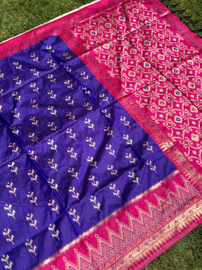 Regal Purple Soft Silk Ikkat Saree