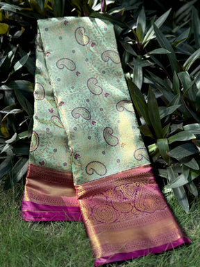 Light Green Dharmavaram Silk Saree