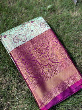 Light Green Dharmavaram Silk Saree