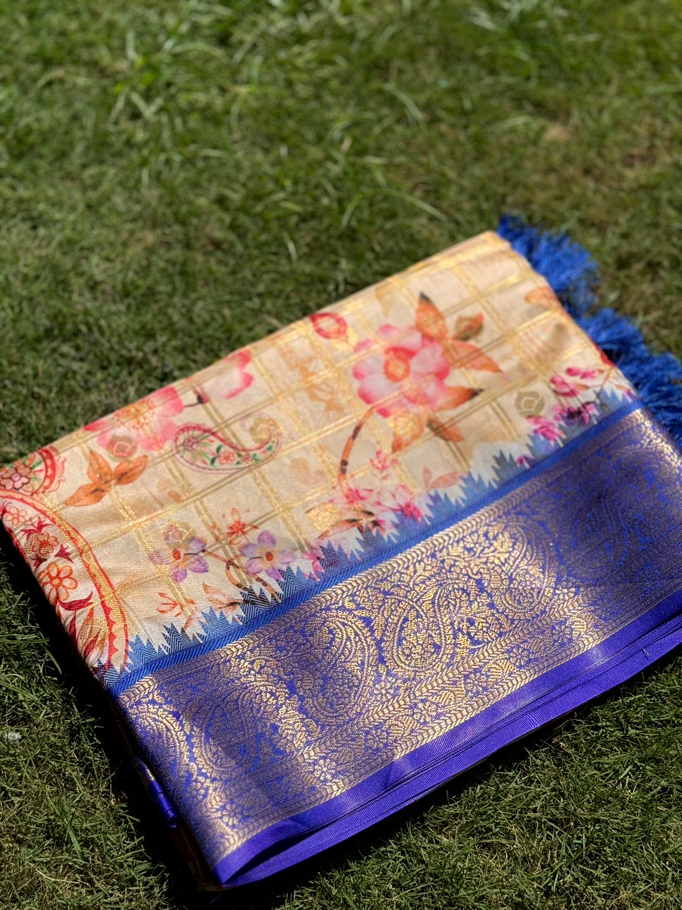 Heritage Banarasi Kalamkari Printed Saree