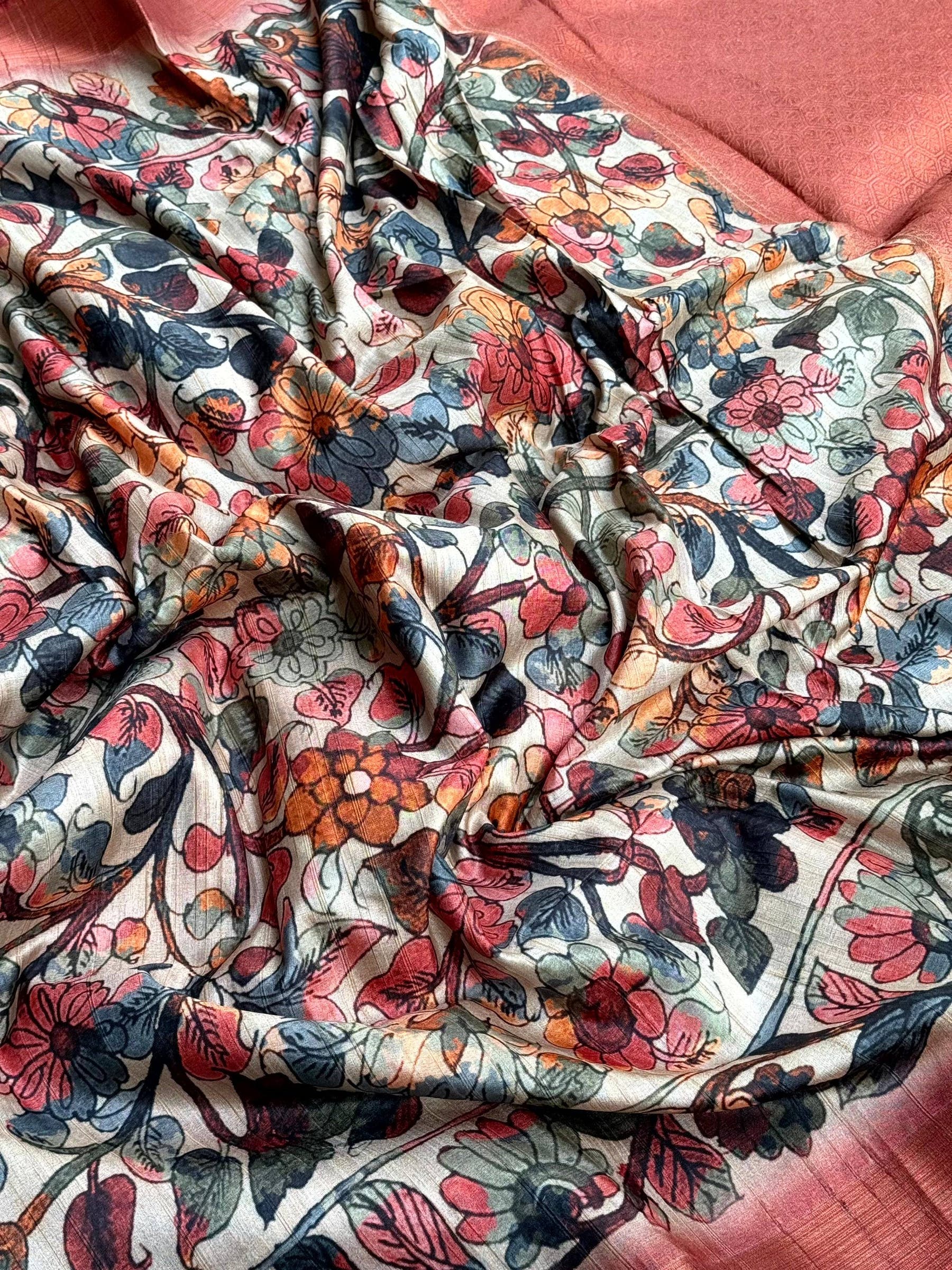 Exclusive Floral Kalamkari Saree