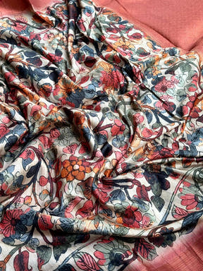 Exclusive Floral Kalamkari Saree