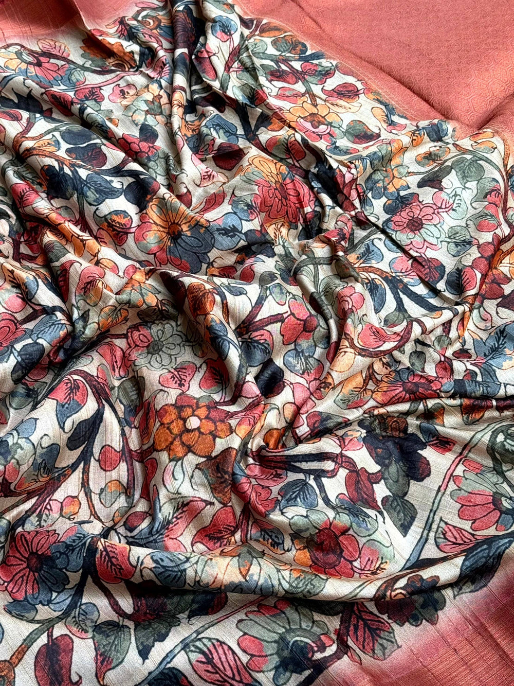 Exclusive Floral Kalamkari Saree