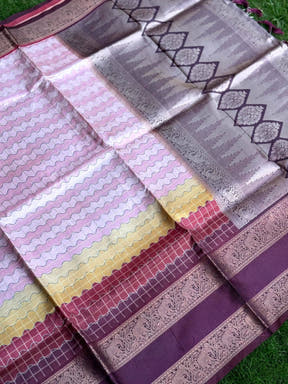 Radiant Soft Silk Rainbow Print Saree