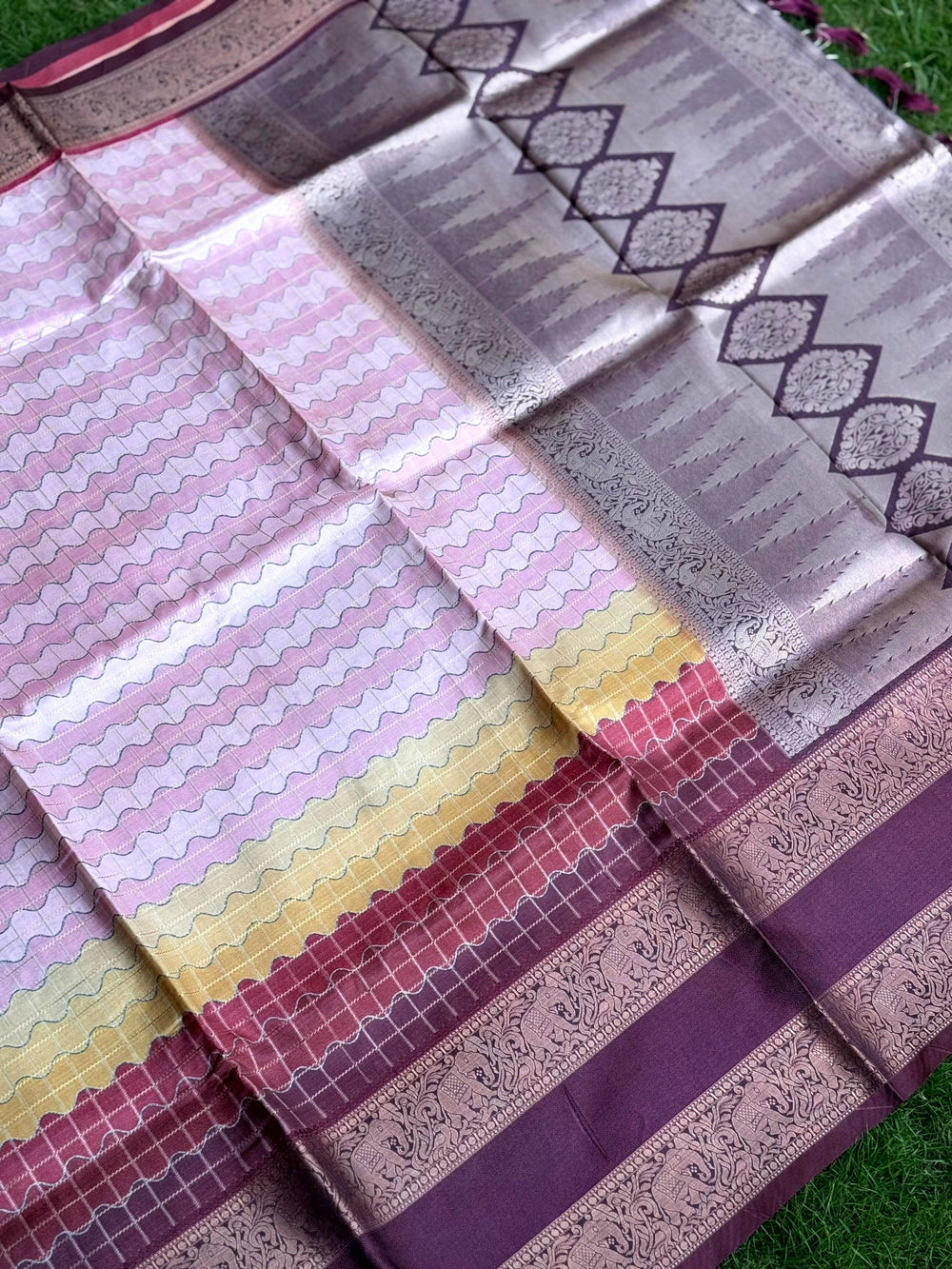 Radiant Soft Silk Rainbow Print Saree